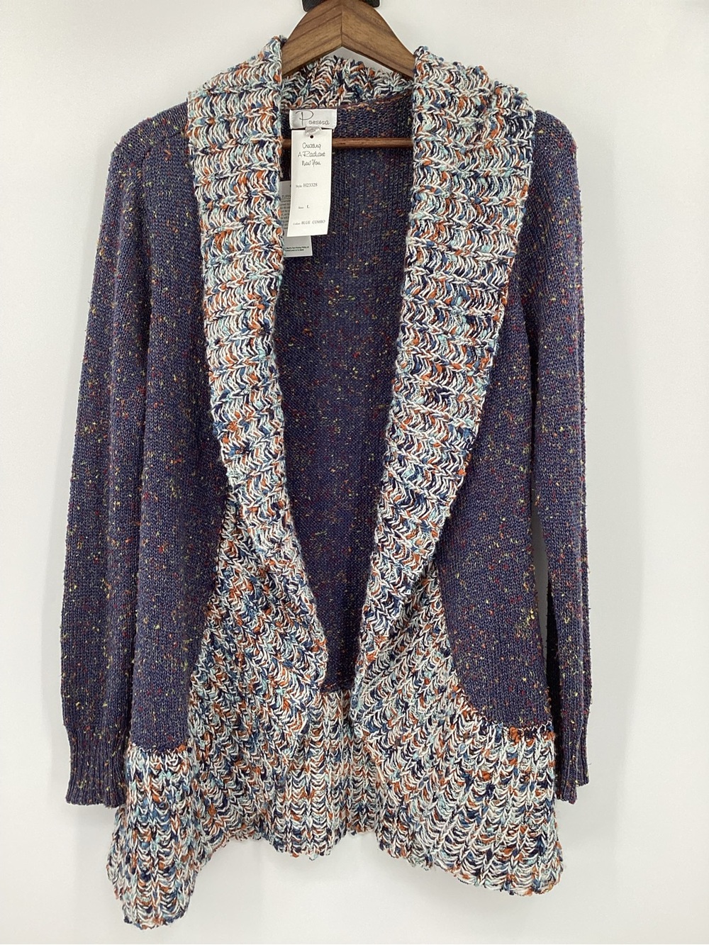Open-Front Shawl Collar Cardigan Sweater
